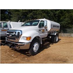 2007 FORD F750 S/A WATER TRUCK, S/N 3FRXF75E47V429186, FORD SUPER DUTY DIESEL ENG, 6 SPD TRANS, WATE