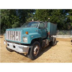 1992 CHEVROLET KODIAK S/A WATER TRUCK, S/N 1GBM7H1J0NJ103010, CAT DIESEL ENG, A/T, 19K REARS, 9K FRO
