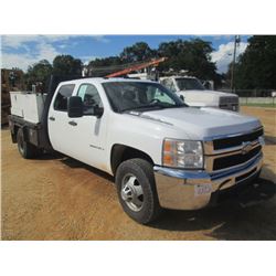 2008 CHEVROLET 3500HD FLATBED FUEL & LUBE TRUCK, S/N 1GCJC31K98F187046, VORTEX GAS ENG, A/T, CREW CA