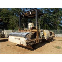 INGERSOLL RAND DD-125 TANDEM ROLLER, S/N 167866, 84" SMOOTH DRUMS, VIBRATORY, WATER SYSTEM, CANOPY, 