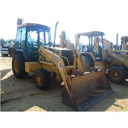JOHN DEERE 310E 4X4 LOADER BACKHOE, S/N 851412, GP BUCKET, 24" HOE BUCKET, ECAB W/AIR, METER READING