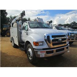 2009 FORD F750 SERVICE TRUCK, S/N 3FRWF75S29V135936, CAT C7 DIESEL ENG, 7 SPD TRANS, TITAN AUTO CRAN