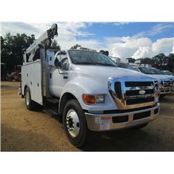 2009 FORD F750 SERVICE TRUCK, S/N 3FRWF75S19V138648, CAT C7 DIESEL ENG, 7 SPD TRANS, TITAN AUTO CRAN