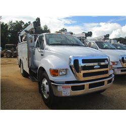 2009 FORD F750 SERVICE TRUCK, S/N 3FRWF75S29V138643, CAT C7 DIESEL ENG, 7 SPD TRANS, TITAN AUTO CRAN