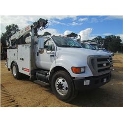 2007 FORD F750 S/A SERVICE TRUCK, S/N 3FRWF75N47V509180, C-7 CAT ENG, 6 SPD TRANS, P/S, A/C, IMT DOM