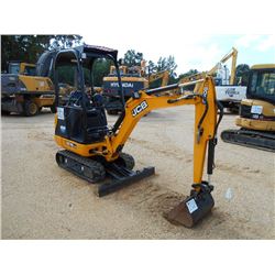 JCB 8018 CTS MINI EXCAVATOR, S/N 09018A02332873 (14 YR) 3'6" STICK, 24" BUCKET, KNOCK DOWN BLADE, CA