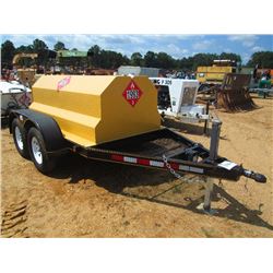 UNUSED FUEL TANK, 500 GAL ON T/A TRAILER, S/N 1W9IT1426D1497605,20GPM ELECTRIC PUMP