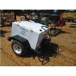 FUEL TANK MTD ON S/A TRAILER, 200 GAL CAP W/12 VOLT PUMP & HOSE