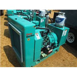 ONAN GENERATOR SET, S/N L88193293, LP GAS, BACKUP POWER FOR MAJOR RETAIL CHAIN