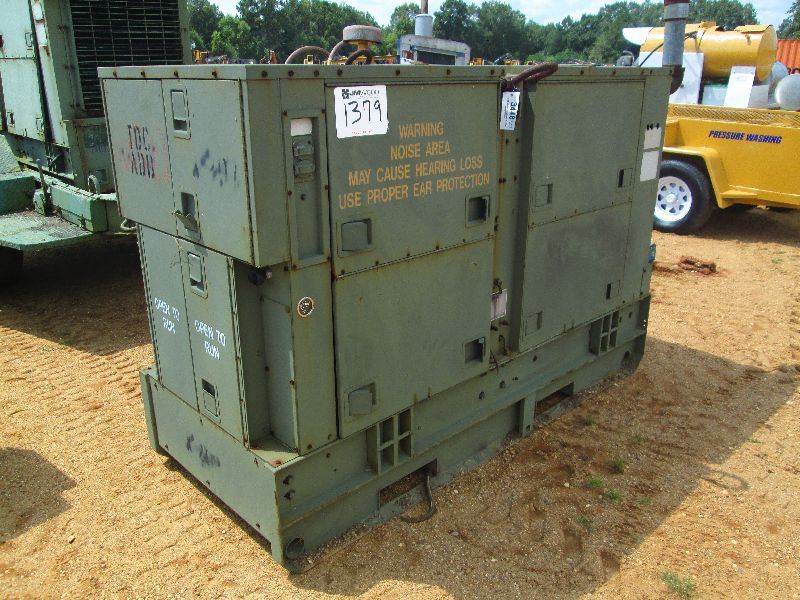 MILITARY MEP06A 60KW GENERATOR SET, S/N 0Z02946, DIESEL ENG, ON SKIDS