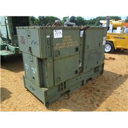 MILITARY MEP06A 60KW GENERATOR SET, S/N 0Z02946, DIESEL ENG, ON SKIDS