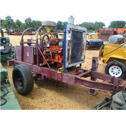 HYD TANK W/PUMP, JOHN DEERE DIESEL ENG, MTD ON S/A TRAILER, W/ PUMP & HOSES