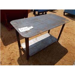 HEAVY DUTY 30X57 WELDING SHOP TABLE WITH SHELF