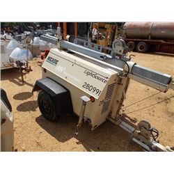 INGERSOLL-RAND LIGHT PLANT, S/N 394884UKR013, METER READING 10,780 HOURS