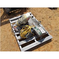 1 LOT (2) OVER HEAD ELECTRIC CHAIN HOIST 2 TON, 1/2 TON