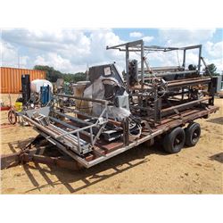 BUNTING LAMINATING MACHINE W/CONTROL BOX MTD ON SHOP BUILT T/A TAG TRAILER