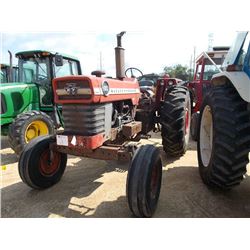 MASSEY FERGUSON 1080 FARM TRACTOR, S/N 9B36299, 3 PTH, PTO, 2 HYD REMOTES, PERKINS 4 CYL DIESEL ENG,
