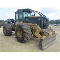 CAT 525B GRAPPLE SKIDDER, S/N 3KZ01936, SINGLE ARCH GRAPPLE, WINCH, ECAB W/AIR, 30.5L-32 TIRES, METE