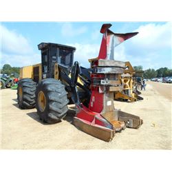 CAT 563C FELLER BUNCHER, S/N JCB00296 (12 YR) SC-57 SAWHEAD, ECAB W/AIR, 28L-26 TIRES, METER READING