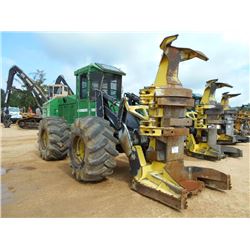 JOHN DEERE 843J FELLER BUNCHER, S/N 770098 (06 YR) JOHN DEERE FD22B SAW HEAD, ECAB W/AIR, 28L-26 TIR