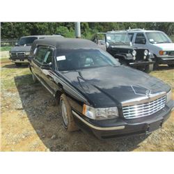 1998 CADILLAC HEARSE, S/N 1GEEH90Y6WU500911, 4.6 LT ENG, A/T, SAYER & SCOVILL HEARSE BODY, ODOMETER 