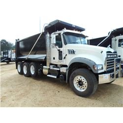 2015 MACK GU713 TRI-AXLE DUMP, S/N 1M2AX09CXFM023456, MP8 425M DIESEL ENG, ALLISON A/T, 44R REARS, 1