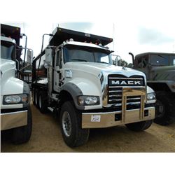 2015 MACK GU713 TRI-AXLE DUMP, S/N 1M2AX09C6FM023454, MP8 425M DIESEL ENG, ALLISON A/T, 44R REARS, 1