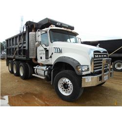 2009 MACK GU713 TRI-AXLE DUMP, S/N 1M2AX09C19M003813, MACK MP 8425M, A/T, 44K REARS, 18K FRONT, ENGI