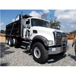 2009 MACK GU713 TRI-AXLE DUMP, S/N 1M2AX04C69M006522, MP7 405M DIESEL ENG, 10 SPD TRANS, 44K REARS, 