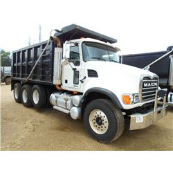 2007 MACK CV713 TRI AXEL DUMP, S/N 1M2AG11C67M060863, MACK AI427 ENG, T310 10 SPD TRANS, 44K REARS, 