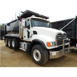 2007 MACK CV713 TRI-AXEL DUMP, S/N 1M2AG11C87M061660, MACK AI427 ENG, T310 10 SPD TRANS, 44K REARS, 