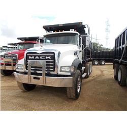 2007 MACK CTP713 TRI-AXLE DUMP, S/N 1M2AT04CX7MOO1509, 405HP MP7 MACK ENG, 10 SPD TRANS, 44K REARS, 
