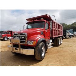 2005 MACK CV713 T/A DUMP, S/N 1M2AG11CX5M022937, AMI 370 HP MACK ENG, 10 SPD TRANS, 46K REARS, 18K F