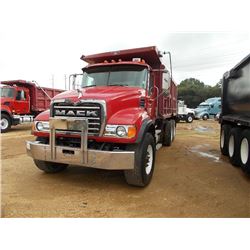 2005 MACK CV713 T/A DUMP, S/N 1M2AG11C05M023305, AMI 370 HP MACK ENG, 10 SPD TRANS, 46K REARS, 18K F