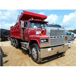 1988 FORD 9000 TRI-AXLE DUMP, S/N 1FDZA90X8JVA03833, CAT DIESEL ENG, 8LL TRANS, 44K REARS, 12K FRONT