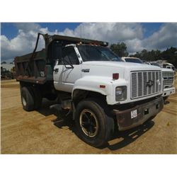1993 CHEVROLET KODIAK S/A DUMP, S/N 1GBJ7H1J6PJ106435, CAT 3116 ENG, 5-2 SPD TRANS, 10' STEEL BODY, 