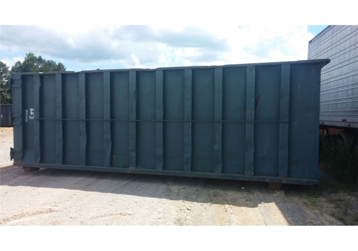 Roll Off Container Rails ROLL OFF CONTAINER, 40 YD, INSIDE RAILS, SOLD OFFSITE, MUST BE PICKED ...