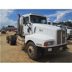 1995 KENWORTH T600B T/A TRUCK TRACTOR, S/N 1XKADB9X0SJ662733, CAT 3406E DIELSEL ENG, 10 SPD TRANS, 4