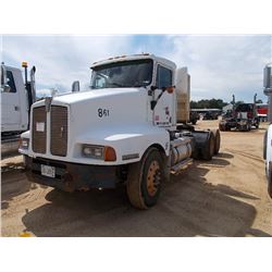 1995 KENWORTH T600 T/A TRUCK TRACTOR, S/N 1XKADB9XSH662752, CAT DIESEL ENG, 10 SPD TRANS, 12K FRONT,