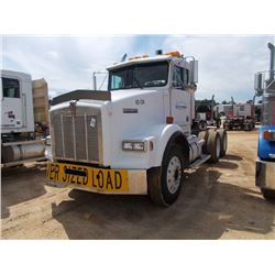 1990 KENWORTH T800 T/A TRUCK TRACTOR, S/N 1XKDDA9X8LJ546060, 3208 CAT DIESEL ENG, 10 SPD TRANS, 40K 