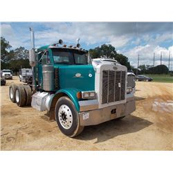 1998 PETERBUILT T/A TRUCK TRACTOR, S/N 1XP5DB9X1WN454063, CAT DIESEL ENG, 10 SPD TRANS, ALUM HEADACH