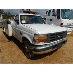 1995 FORD F350 SERVICE TRUCK, S/N 1FDJF37F5SNA22415, POWERSTROKE DIESEL ENG, A/T, TOOL BODY, ODOMETE