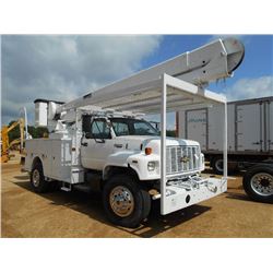 1991 CHEVROLET KODIAK BUCKET TRUCK, S/N 1GBM7H1J8MJ103237, CAT 3116 ENG, 5-2 SPD TRANS, BAKER BODY, 