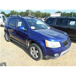 2006 PONTIAC TORRENT 4 DOOR SEDAN, S/N ZCKD163F466138323, GAS ENGINE, A/T, ODOMETER READING 143,545 