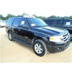 2007 FORD EXPEDITION, S/N 1FMFU15537LA83968, GAS ENG, A/T, ODOMETER READING 201,694 MILES