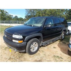 2005 CHEVROLET Z71 SUBURBAN, 3GNEC16Z75G147340, 5.3L ENG, A/T, A/C, ODOMETER READING 138,749 MILES