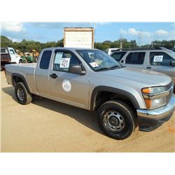 2006 CHEVROLET COLORADO EXTENED CAB PICKUP, S/N 1GCDT196268294646, GAS ENGINE, A/T, EXTENDED CAB, OD