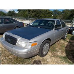 2009 FORD CROWN VICTORIA, S/N 2FAHP71V59X100665, V8 GAS, A/T, ODOMETER READING 201,086 MILES