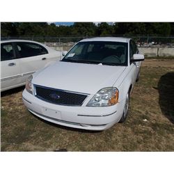 2006 FORD FIVE HUNDRED SEL, S/N 1FAFP24126G108503, V6 GAS, A/T, ODOMETER READING 141,919 MILES