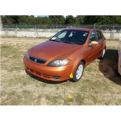 2007 SUZUKI RENO 4 DOOR SEDAN, S/N KL5JD66Z87K507718, GAS ENG, A/T, ODOMETER READING 115,684 MILES